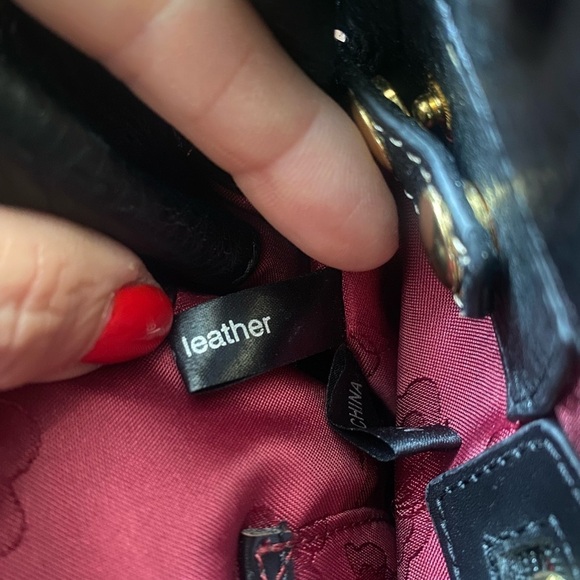 Sherif Genuine Leather Handbag Navy Blue - Picture 11 of 12